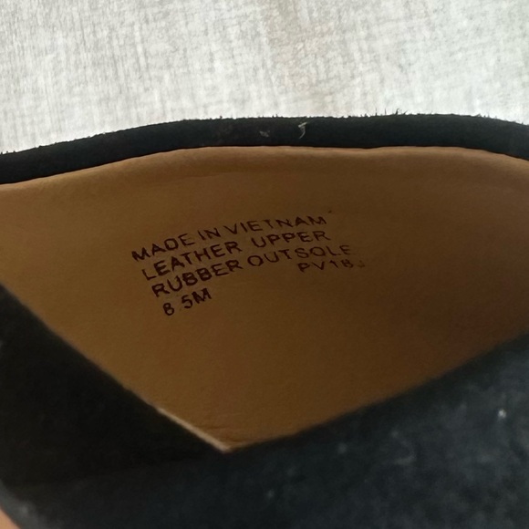 Michael Michael Kors D'Orsay Heels 8.5 Suede Leather Black Stiletto Pointed Toe - Picture 9 of 9